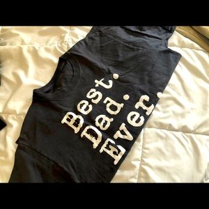 •men’s• best dad ever tshirt in charcoal - size L